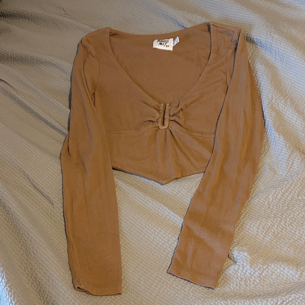 Princess Polly Long Sleeve Bandana Crop Top